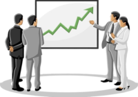 SEO strategy illustration showing a digital marketing strategist in Kannur improving website ranking, online visibility, and search engine performance.